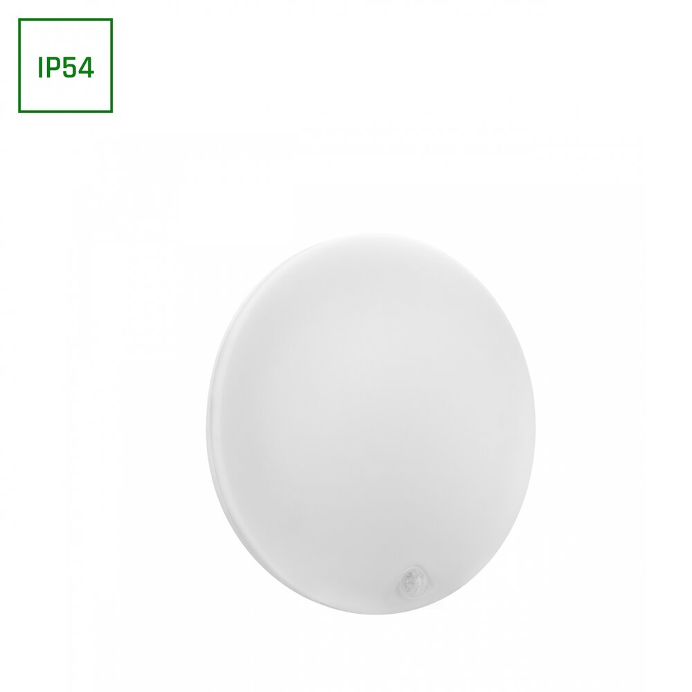 LED Opbouwlamp NYMPHEA PROXI PIR - 18W - 4000K - IP54 - 120° Stralingshoek - Rond - Wit - Opbouwmontage