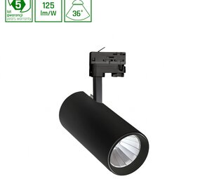 Spectrum voor de installateur LED Railspot 3F Branta LUX Zwart - 27W 3375Lm - 4000K 940 Koel wit | 36° Stralingshoek - CRI95