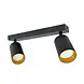 LCB LED LED plafondspot Armatuur - Mat Zwart / Goud - 2-Lichts Verstelbare richtspot - GU10 Fitting LCB LED LED plafondspot Armatuur - Mat Zwart / Goud - 2-Lichts Verstelbare richtspot - GU10 Fitting