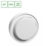 LED Wandlamp PASTILO ROND - 10W - CCT 3000K/4000K/6000K - 120 lm/W - IP54 - IK10 - 120° Bundel - Wit - Opbouwmontage