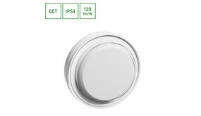 LED Wandlamp PASTILO ROND - 10W - CCT 3000K/4000K/6000K - 120 lm/W - IP54 - IK10 - 120° Bundel - Wit - Opbouwmontage LED Wandlamp PASTILO ROND - 10W - CCT 3000K/4000K/6000K - 120 lm/W - IP54 - IK10 - 120° Bundel - Wit - Opbouwmontage