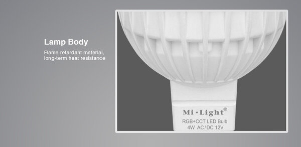 LED Spot MR16 - 4W - RGB+CCT | MIBOXER - RF 2.4 GHz - Dimbaar