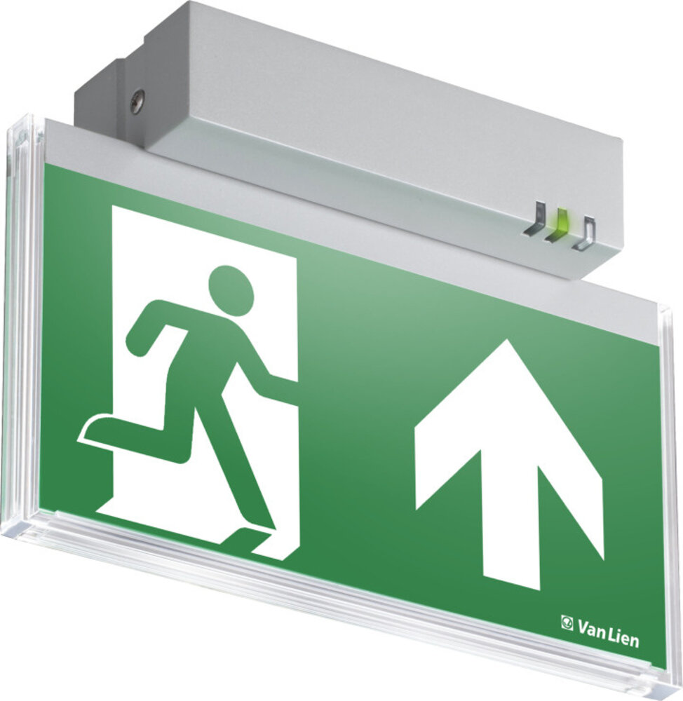 VanLien Noodverlichting: Vluchtwegsignalering  voor de installateur LED Noodverlichting Plafondopbouw armatuur IP40 - Wit Continu | Zelftest - Type EVAGO EVA-DOP-22