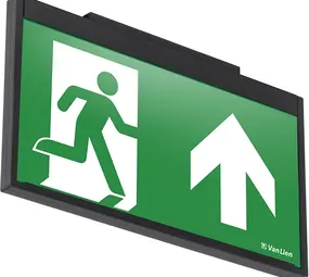 VanLien Noodverlichting: Vluchtwegsignalering  voor de installateur Evago EVA-DOW-22/ZWART - noodverlichting decentraal