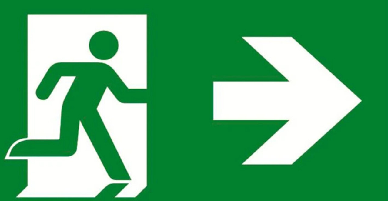 VanLien Noodverlichting: Vluchtwegsignalering  voor de installateur LED Noodverlichtings armatuur Evago Toebehoren | Pictogramplaat vluchtroute Rechts - Type  PP220/52