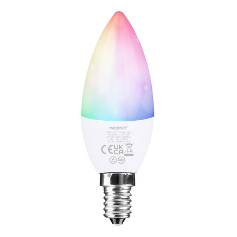 LED Lamp E14 - Kaarslicht - 4W - RGB+CCT - 2.4 GHz - 320lm | MIBOXER