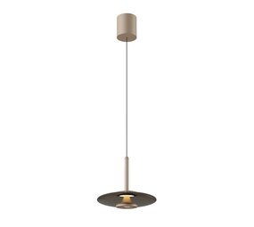 Artdelight Dimbare LED Hanglamp Champagne  - MADISON Ø22cm  - 11W 950Lm - 2700K  927 Warm Wit | Champagne - TRIAC DIM