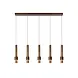 Lucide Dimbare LED Staaf Hanglamp 28CM - Brons MARGARY - 21W - 2700K 927 warm wit | 5-Lichts - TRIAC DIM  Koffie