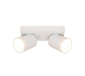 LCB LED Europe  LED Plafondspot Megano - Wit - GU10 Fitting - 2 Voudig