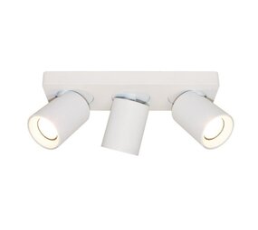 LCB LED Europe  LED Plafondspot Megano - Wit - GU10 Fitting - 3 Voudig