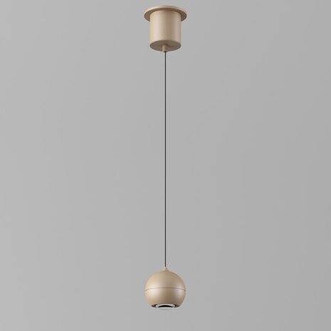 LCB LED Luxe Dimbare LED Hanglamp Rond – Champagne Finish – 10,8W 1020Lm - 2700K  927 Warm Wit |  In Hoogte Verstelbaar