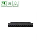 Spectrum voor de installateur LED DALI 48V Magnetische - Zwart - GRID 204X23X42MM - 12W 1200Lm - 3000K 830 Warm Wit |  Shift Systeem - Dali dimbaar - 5 jaar garantie