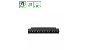 Spectrum voor de installateur: Betaalbare kwaliteit en veelzijdige LED-oplossingen LED DALI 48V Magnetische - Zwart - GRID 204X23X42MM - 12W 1200Lm - 3000K 830 Warm Wit |  Shift Systeem - Dali dimbaar - 5 jaar garantie