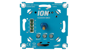 ION INDUSTRIES ION Industries dimmer inbouw - LED - 1-200 W - druk-wissel - RC element - blauw