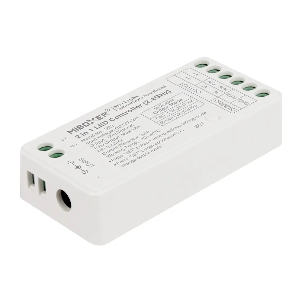 2 in 1 LED Controller | 2.4 GHz RF | Enkelvoudige kleur & CCT 2 in 1 LED Controller | 2.4 GHz RF | Enkelvoudige kleur & CCT