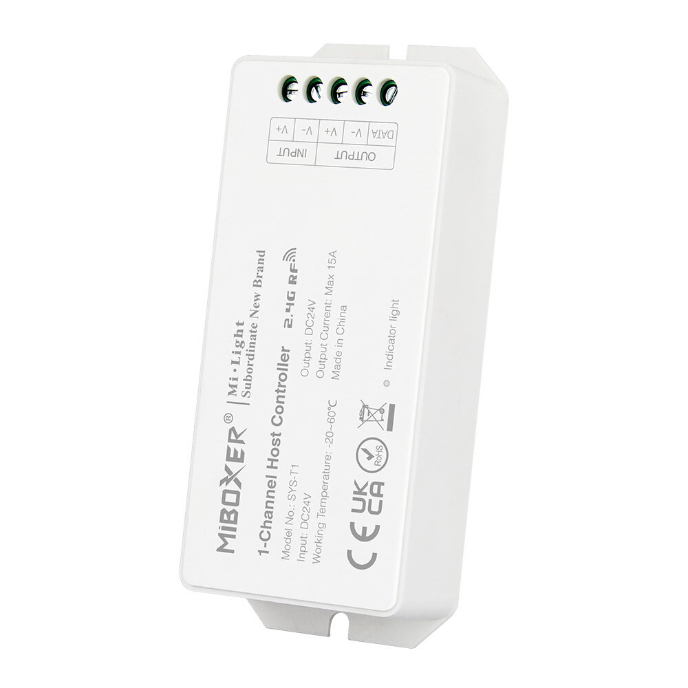 milight 1-kanaal Host Controller - 12V/24V - PWM - Geschikt voor LED Strips - Draadloze Besturing - Compact Design