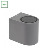 LED Wandlamp PARETE GU10 - 1x GU10 Fitting - IP54 - 250V - Grijs - Opbouwmontage LED Wandlamp PARETE GU10 - 1x GU10 Fitting - IP54 - 250V - Grijs - Opbouwmontage