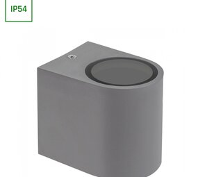 LED Wandlamp PARETE GU10 - 1x GU10 Fitting - IP54 - 250V - Grijs - Opbouwmontage