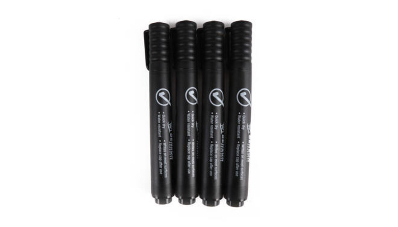 Benson MARKEERSTIFT - Permanent -Fijn - 4 Stuks - Zwart