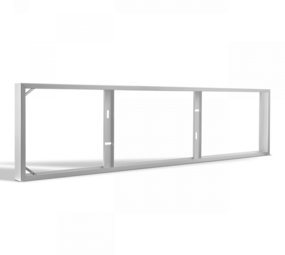 LCB LED Europe  LED Paneel Opbouw frame systeem - Compleet systeem - 120x30x7 cm - Wit aluminium | Geschikt voor Backlit en Sidelit panelen