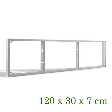 LCB LED Europe LED Paneel Opbouw frame systeem - Compleet systeem - 120x30x7 cm - Wit aluminium | Geschikt voor Backlit en Sidelit panelen LCB LED Europe LED Paneel Opbouw frame systeem - Compleet systeem - 120x30x7 cm - Wit aluminium | Geschikt voor Backlit en Sidelit panelen