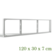 LCB LED LED Paneel Opbouw frame systeem - Compleet systeem - 120x30x7 cm - Wit aluminium | Geschikt voor Backlit en Sidelit panelen LCB LED LED Paneel Opbouw frame systeem - Compleet systeem - 120x30x7 cm - Wit aluminium | Geschikt voor Backlit en Sidelit panelen
