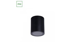 Spectrum LED Plafondspot - CHLOE GU10 - 1x GU10 - IP44 - 250V - Ø70x90mm - Zwart - Opbouw Spectrum LED Plafondspot - CHLOE GU10 - 1x GU10 - IP44 - 250V - Ø70x90mm - Zwart - Opbouw