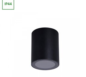 Spectrum voor de installateur LED Plafondspot - CHLOE GU10 - 1x GU10 - IP44 - 250V - Ø70x90mm - Zwart - Opbouw