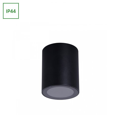 Spectrum voor de installateur LED Plafondspot - CHLOE GU10 - 1x GU10 - IP44 - 250V - Ø70x90mm - Zwart - Opbouw