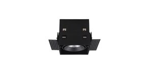 LCB LED Trimless Inbouwspot - Vierkant TROFA - Matt zwart  1-Lichts | GU10 Fitting - Kantelbaar 30° graden LCB LED Trimless Inbouwspot - Vierkant TROFA - Matt zwart  1-Lichts | GU10 Fitting - Kantelbaar 30° graden