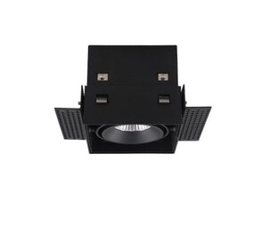 LCB LED Europe  Trimless Inbouwspot - Vierkant TROFA - Matt zwart  1-Lichts | GU10 Fitting - Kantelbaar 30° graden