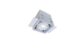 Trimless Inbouwspot - Vierkant TROFA - Matt Wit 1-Lichts | GU10 Fitting - Kantelbaar 30° graden Trimless Inbouwspot - Vierkant TROFA - Matt Wit 1-Lichts | GU10 Fitting - Kantelbaar 30° graden