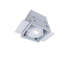 Artdelight Trimless Inbouwspot - Vierkant TROFA - Matt Wit 1-Lichts | GU10 Fitting - Kantelbaar 30° graden