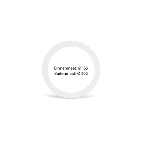 LCB LED Europe Verloopring - Opvulring - Alu Matt Wit - Ø155MM - Ø202MM LCB LED Europe Verloopring - Opvulring - Alu Matt Wit - Ø155MM - Ø202MM
