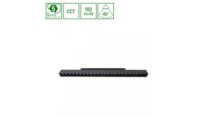 Spectrum voor de installateur: Betaalbare kwaliteit en veelzijdige LED-oplossingen LED 48V Dimbare Magnetische Spot Louvre Trackbar Zwart - 22W 2250Lm | Tunable White 2700-6500K | Zigbee 3.0 Shift systeem