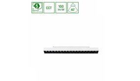 Spectrum voor de installateur LED 48V Dimbare Magnetische Spot Louvre Trackbar Wit - 17W 1700Lm | Tunable White 2700-6500K | Zigbee 3.0 Shift systeem