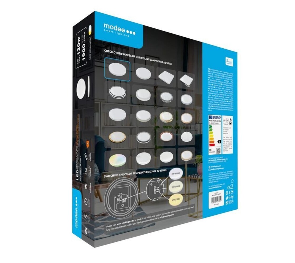 Modee Lighting Modee LED Plafondlamp SWITCH – 18W - 3CCT -  Ø310x55mm - 1900 lumen Modee Lighting Modee LED Plafondlamp SWITCH – 18W - 3CCT -  Ø310x55mm - 1900 lumen