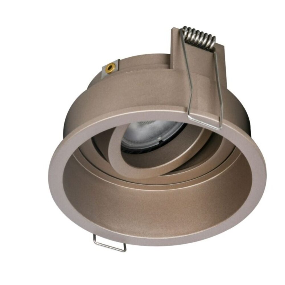 Artdelight Inbouwspot armatuur IP20 - REX 92MM - Champagne - 1-Lichts | GU10 fitting - Kantelbaar 30° - Zaagmaat 86MM Artdelight Inbouwspot armatuur IP20 - REX 92MM - Champagne - 1-Lichts | GU10 fitting - Kantelbaar 30° - Zaagmaat 86MM