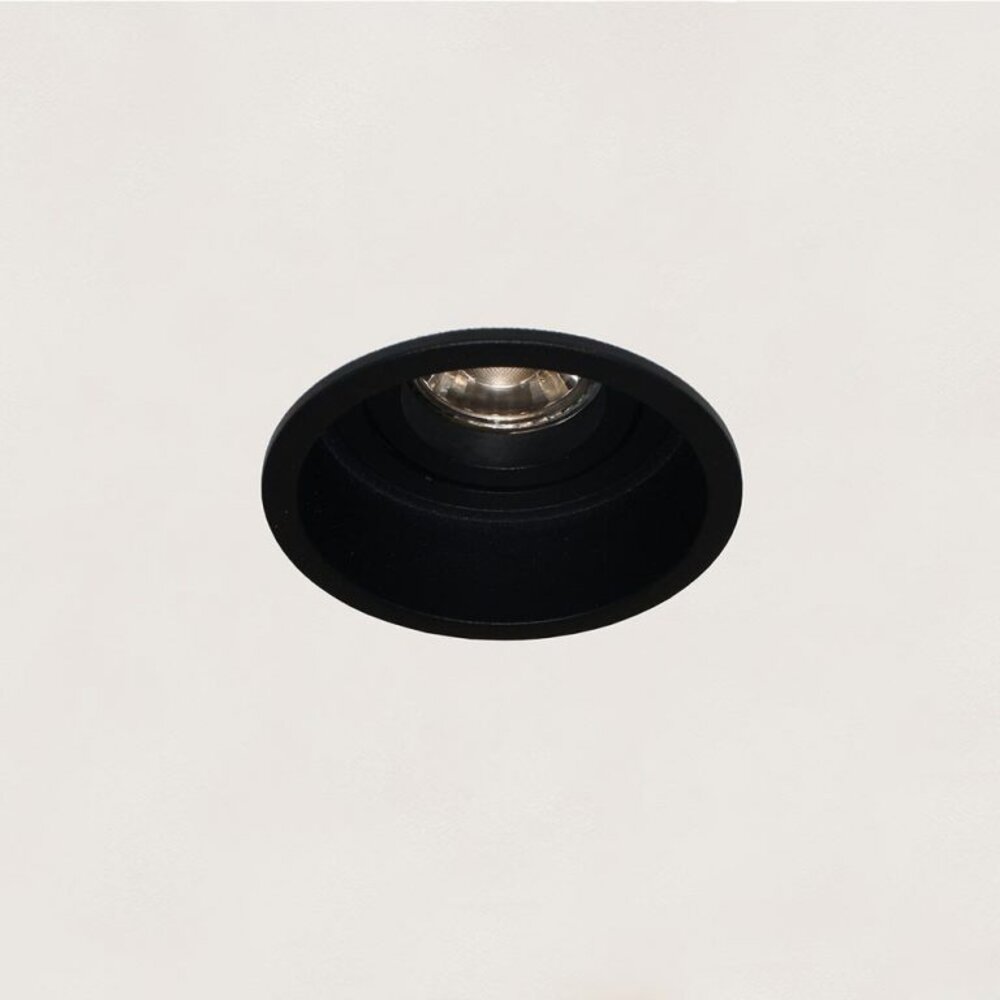 LCB LED Europe  Inbouwspot armatuur IP20 - REX 92MM - Zwart - 1-Lichts | GU10 fitting - Kantelbaar 30° - Zaagmaat 86MM
