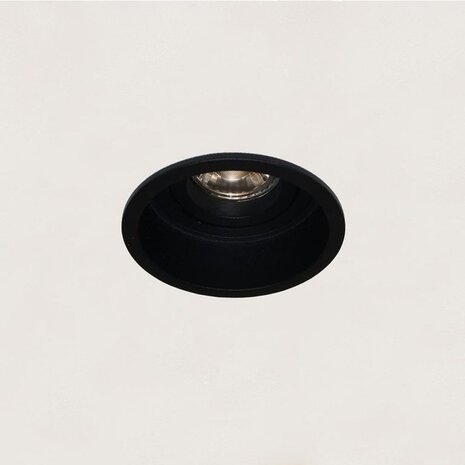 LCB LED Europe  Inbouwspot armatuur IP20 - REX 92MM - Zwart - 1-Lichts | GU10 fitting - Kantelbaar 30° - Zaagmaat 86MM