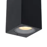 Lucide LED Buiten Wandlamp IP44 - Zwart Alu Downlight 100MM  - ZARO | 1 Lichts - GU10 Fitting - 68MM Breed