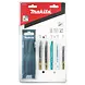 Makita: Professioneel Gereedschap voor de elektricien Decoupeerzaagbladenset B-44426 - 10-delig - HCS/HSS - Voor Hout & Metaal - T-schacht