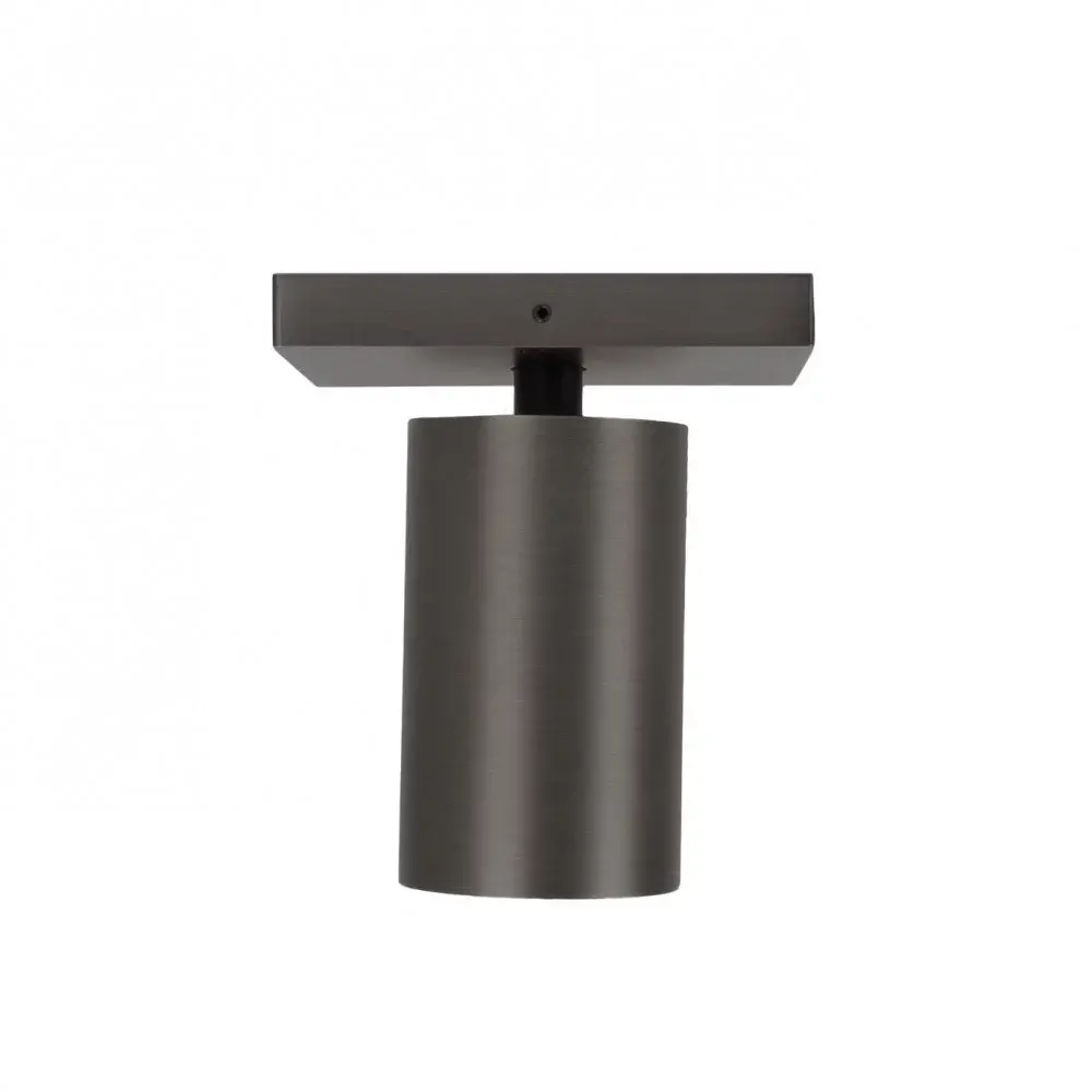 KS VERLICHTING Opbouwspot LYNN 1 - GU10 Fitting - Max. 7,5W LED - 360° Draaibaar & 90° Kantelbaar - Gun Metal - Plafond-/Wandmontage