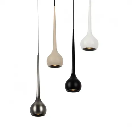 KS VERLICHTING Lynea Hanglamp Gun Metal - LED - Aluminium - Geïntegreerde LED-lichtbron - Design - Druppelvorm - Modern