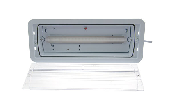 Macbright LED Noodverlichting inbouw armatuur IP20 - Transpartant Continu - 4W 320Lm 5000K | IK08 - Zelftest - Type TIC -N/N 4W 840 PT - 420x130mm - Zonder Pictogram