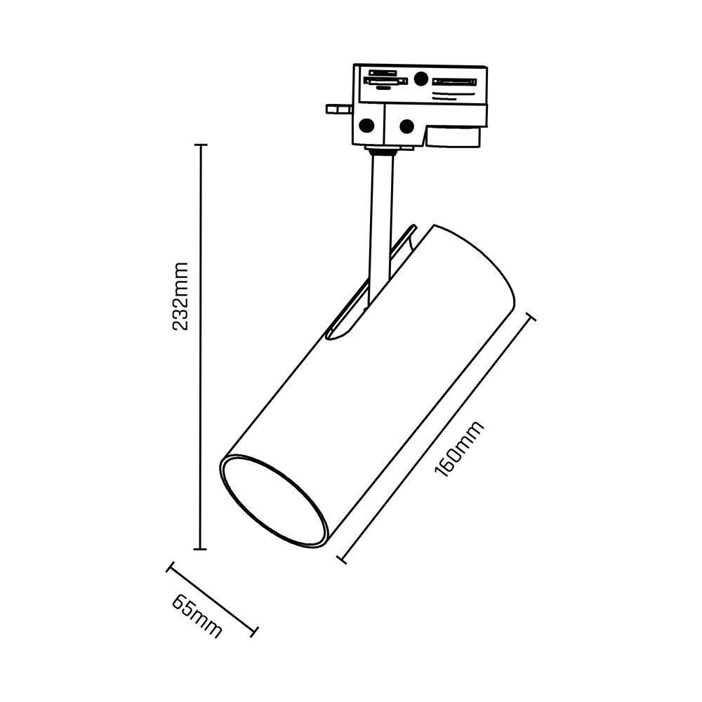 LED Railspot - MADARA LIBRA - 3-Fase - IP54 - Zwart | Geschrikt voor 1x GU10 LED Railspot - MADARA LIBRA - 3-Fase - IP54 - Zwart | Geschrikt voor 1x GU10