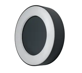 Ledvance Zakelijk: Professionele LED Verlichting & Armaturen LED Wandlamp - Endura Stijl Ring - Donker Grijs - 13.5W 480lm - 3000K Warm Wit