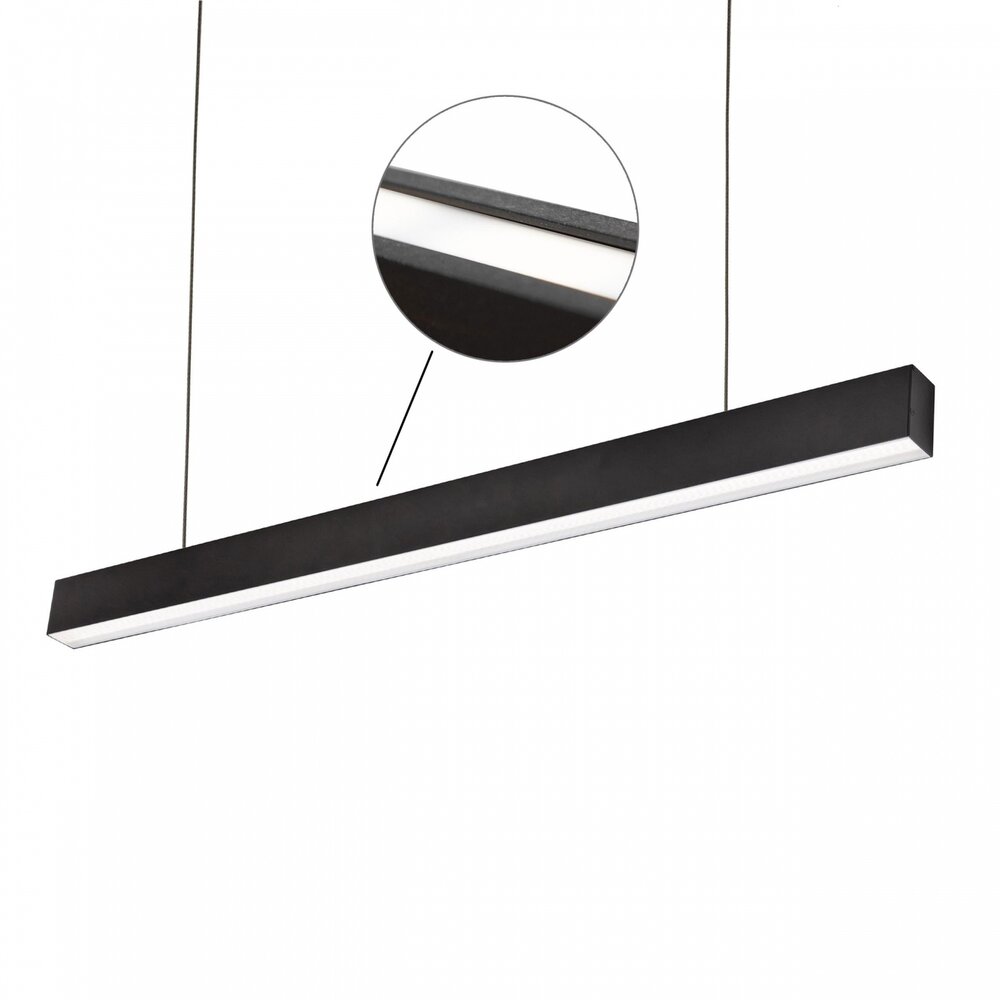Spectrum voor de installateur LED Modern Pendel armatuur Up Down - Allday Zwart - 168cm - 72W 9135Lm | 3000k 930 Warm Wit Spectrum voor de installateur LED Modern Pendel armatuur Up Down - Allday Zwart - 168cm - 72W 9135Lm | 3000k 930 Warm Wit