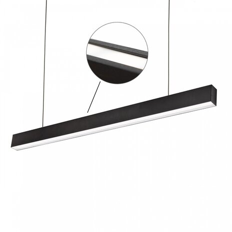 Spectrum voor de installateur LED Modern Pendel armatuur Up Down - Allday Zwart - 168cm - 72W 9135Lm | 3000k 930 Warm Wit Spectrum voor de installateur LED Modern Pendel armatuur Up Down - Allday Zwart - 168cm - 72W 9135Lm | 3000k 930 Warm Wit