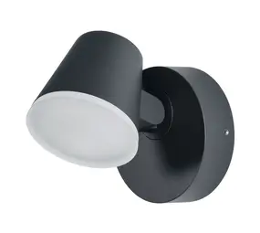 Ledvance Zakelijk: Professionele LED Verlichting & Armaturen LED Wandlamp - Endura Stijl Midi - Donker Grijs - 13.5W 800lm - 3000K Warm Wit